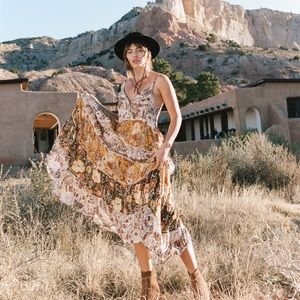 EUC Spell Desert Daisy Maxi Sundress Mustard Size Small